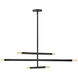 Millie LED 35.75 inch Black Chandelier Ceiling Light, Semi-Flush Mount