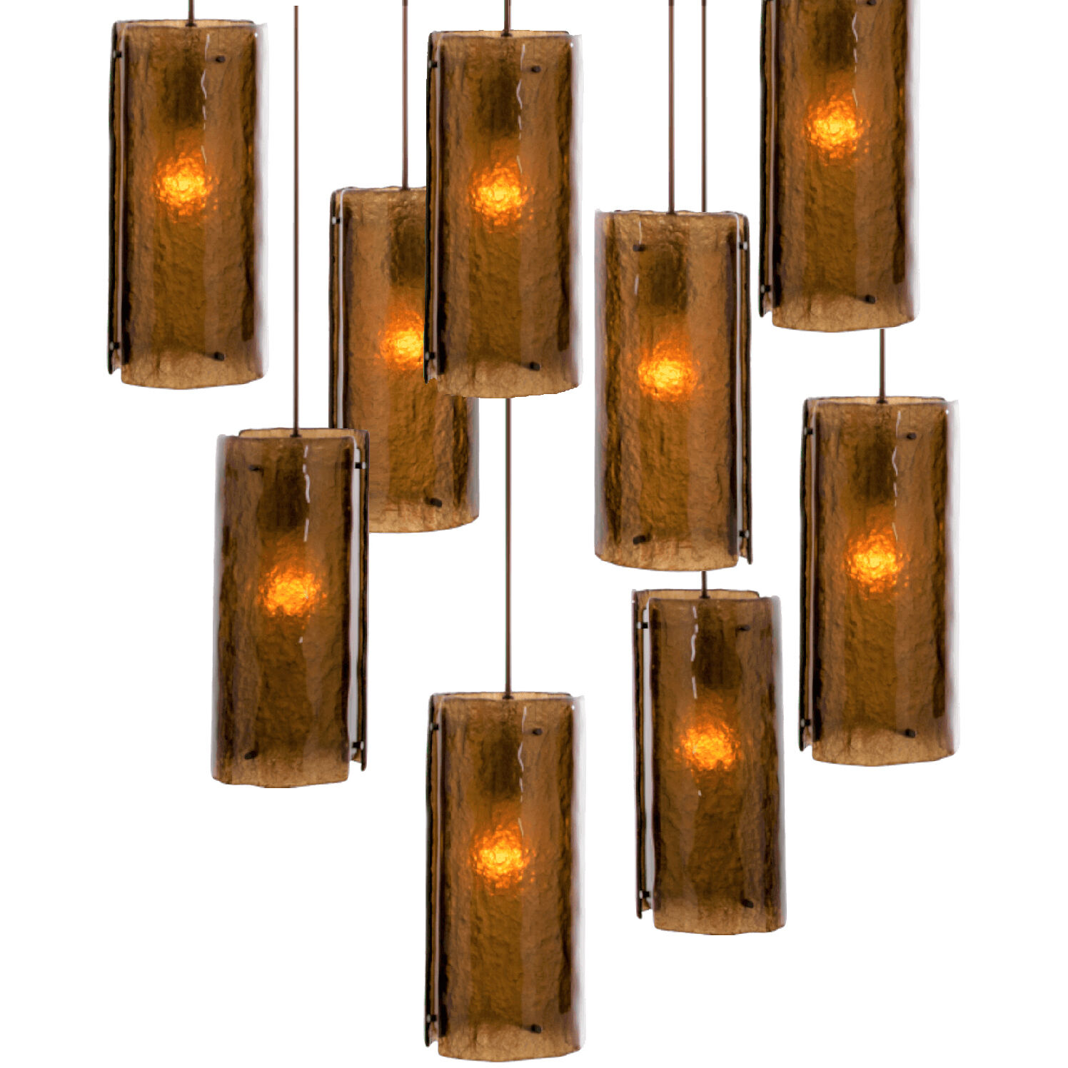 Textured Glass 9 Light 28.00 inch Chandelier
