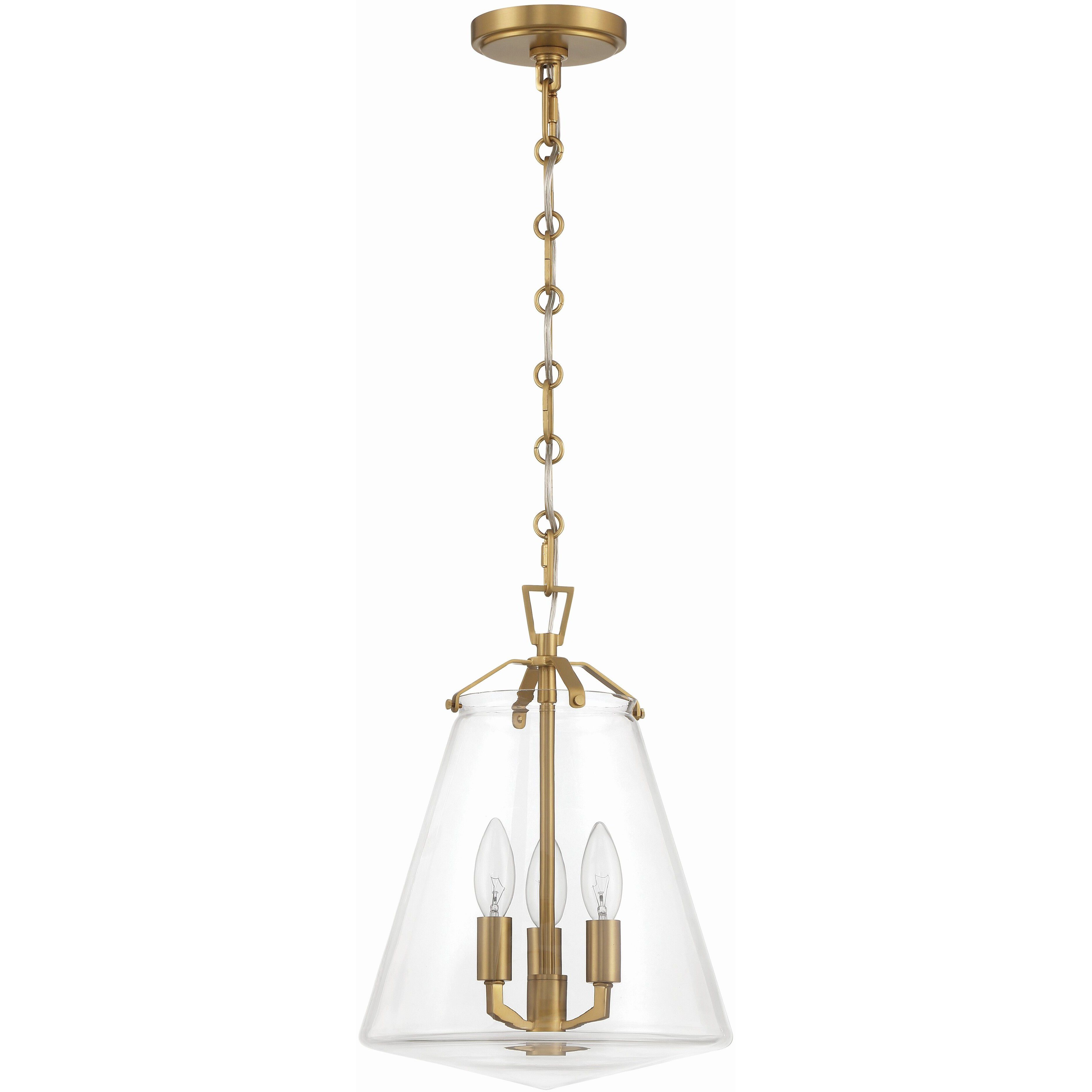 Voss 3 Light 11 inch Luxe Gold Pendant Ceiling Light