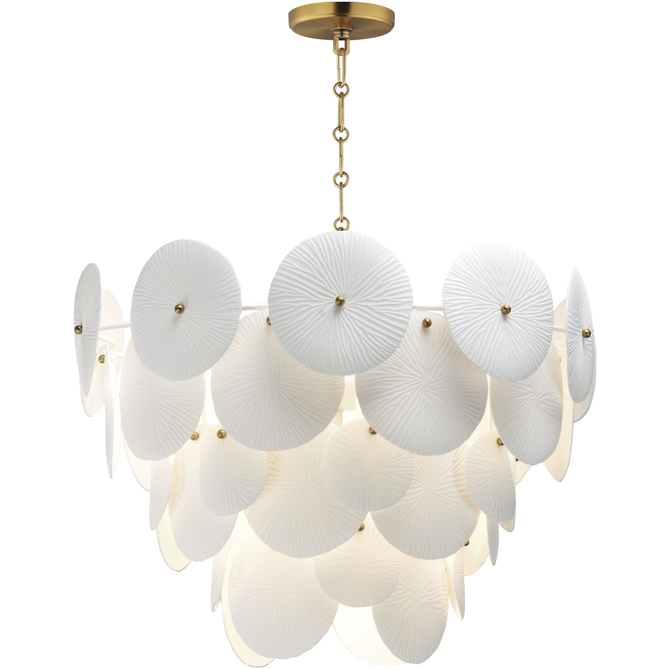 Isla 5 Light 23.25 inch Natural Aged Brass Chandelier Ceiling Light