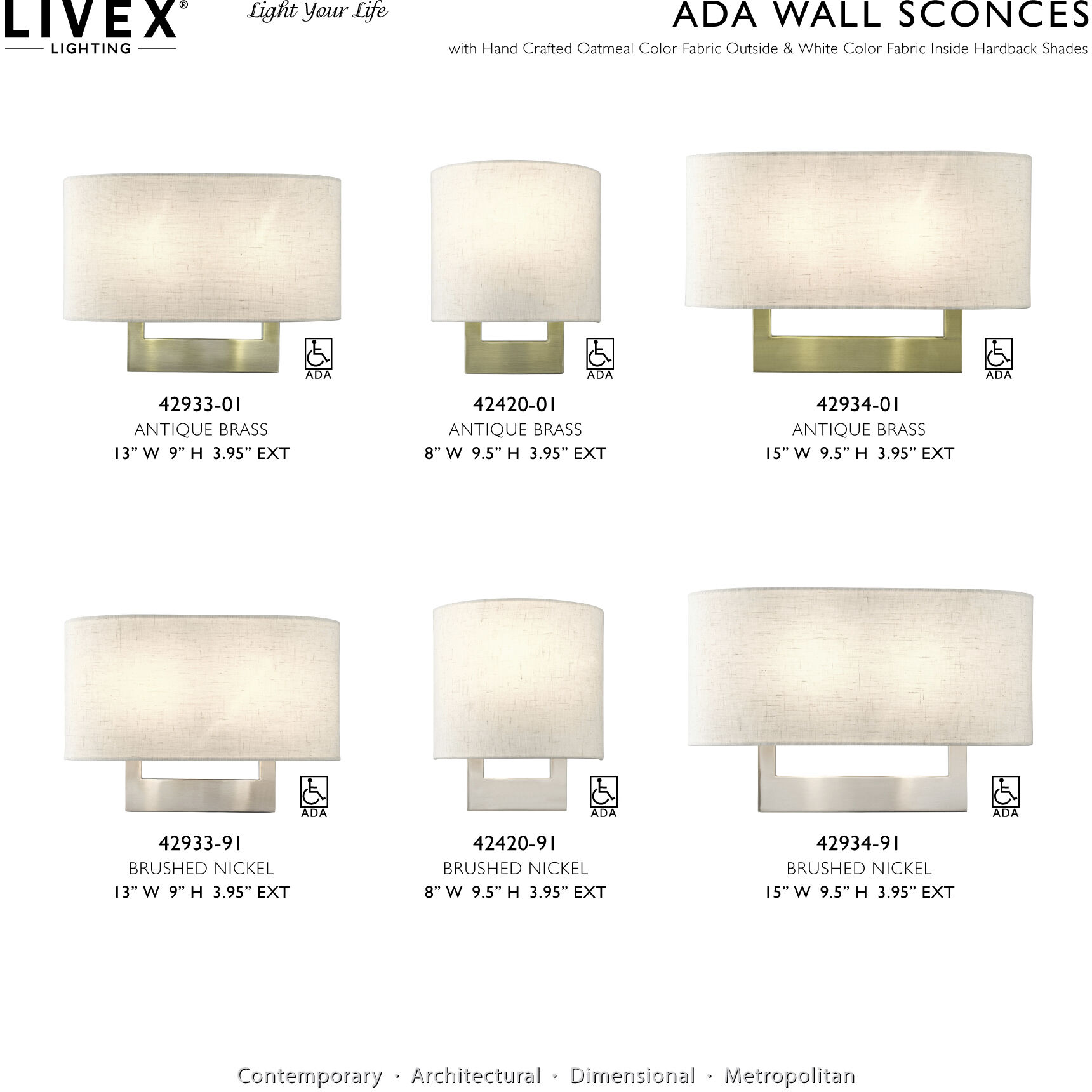 Allison Wall Sconce Wall Light in Brushed Nickel, Medium