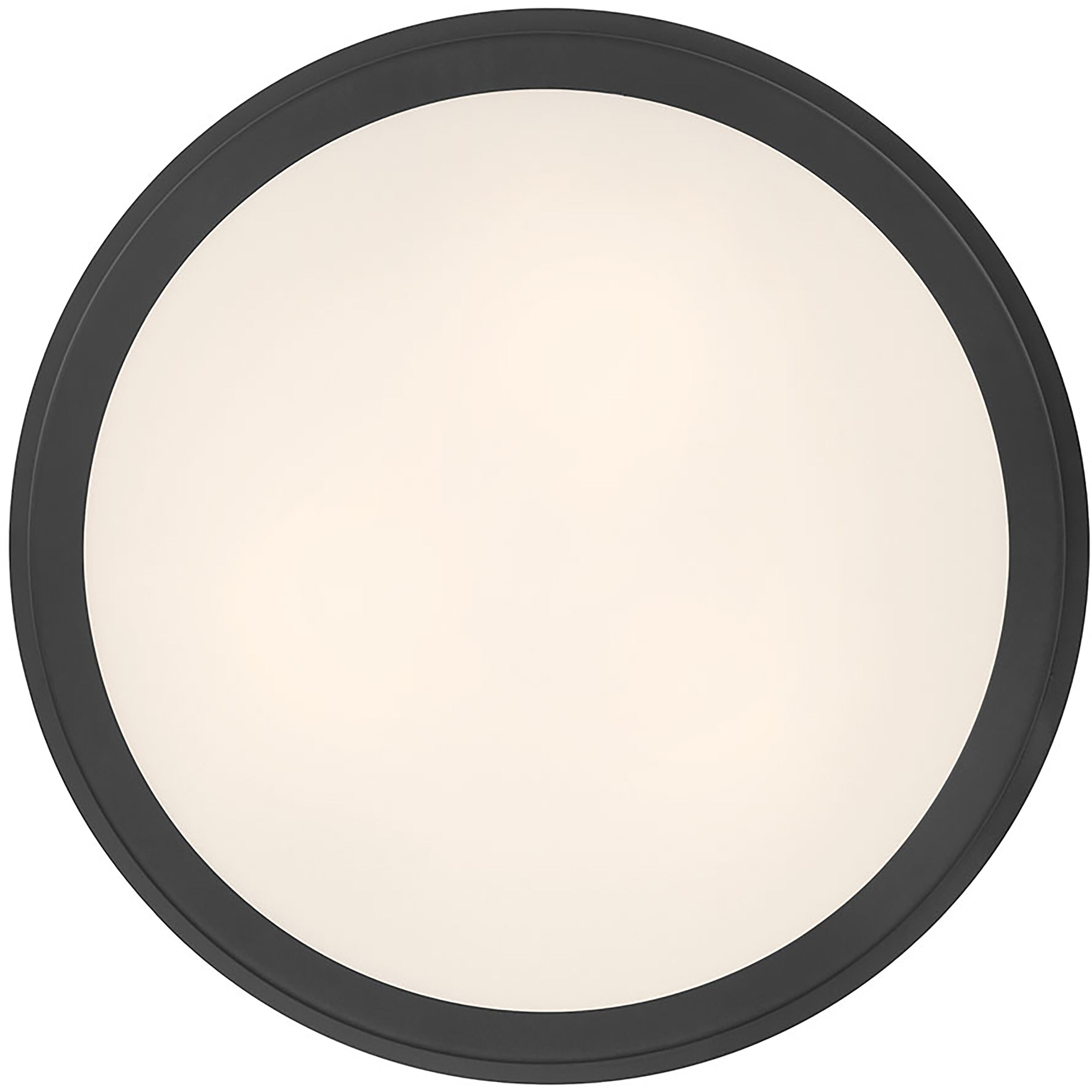 Stralara LED 12 inch Matte Black and Vintage Brass Flush Mount Ceiling Light