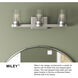 Miley 1 Light 5 inch Brushed Nickel Vanity Light Wall Light in Etched White