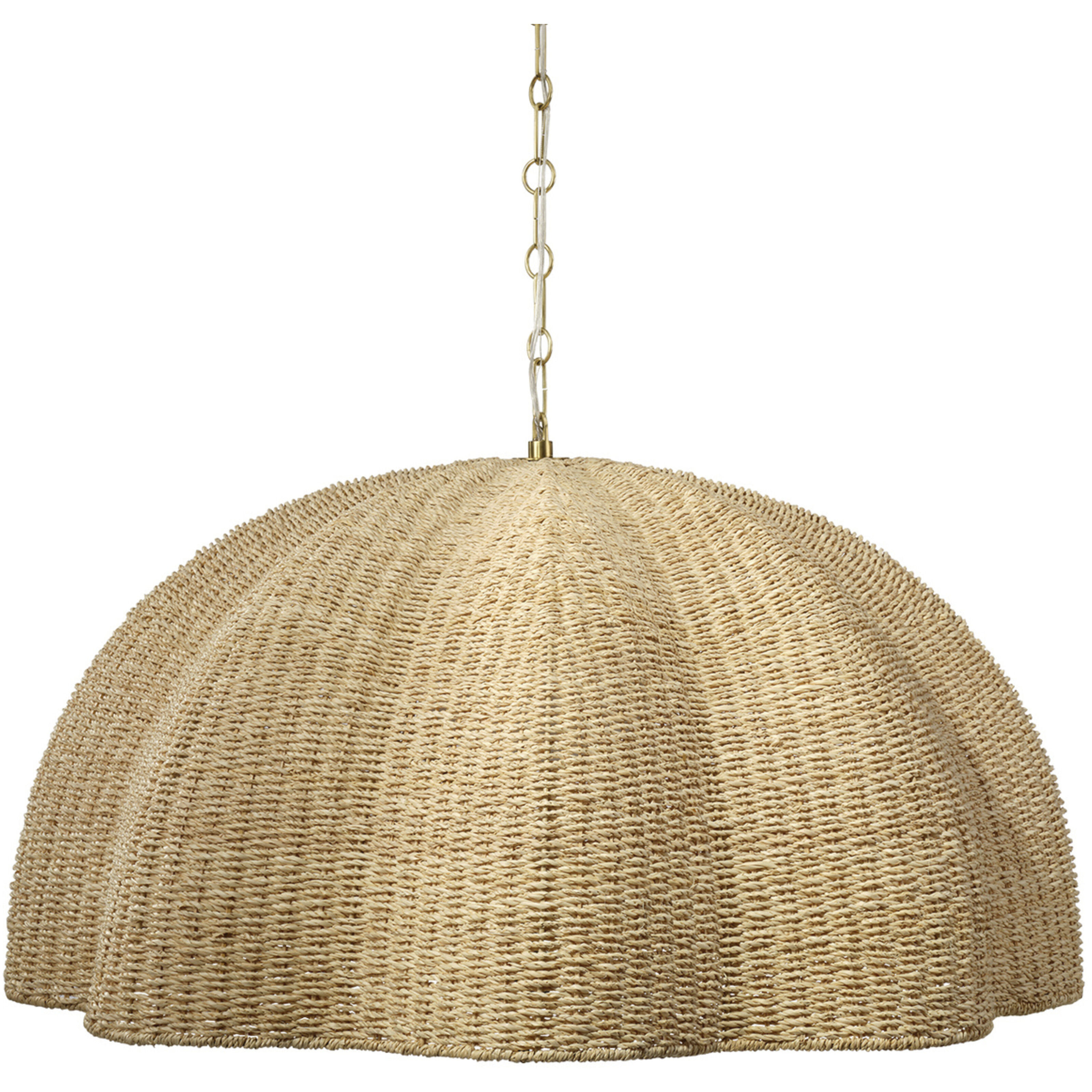 Rosemary 1 Light 36 inch Antique Brass Pendant Ceiling Light, Inline