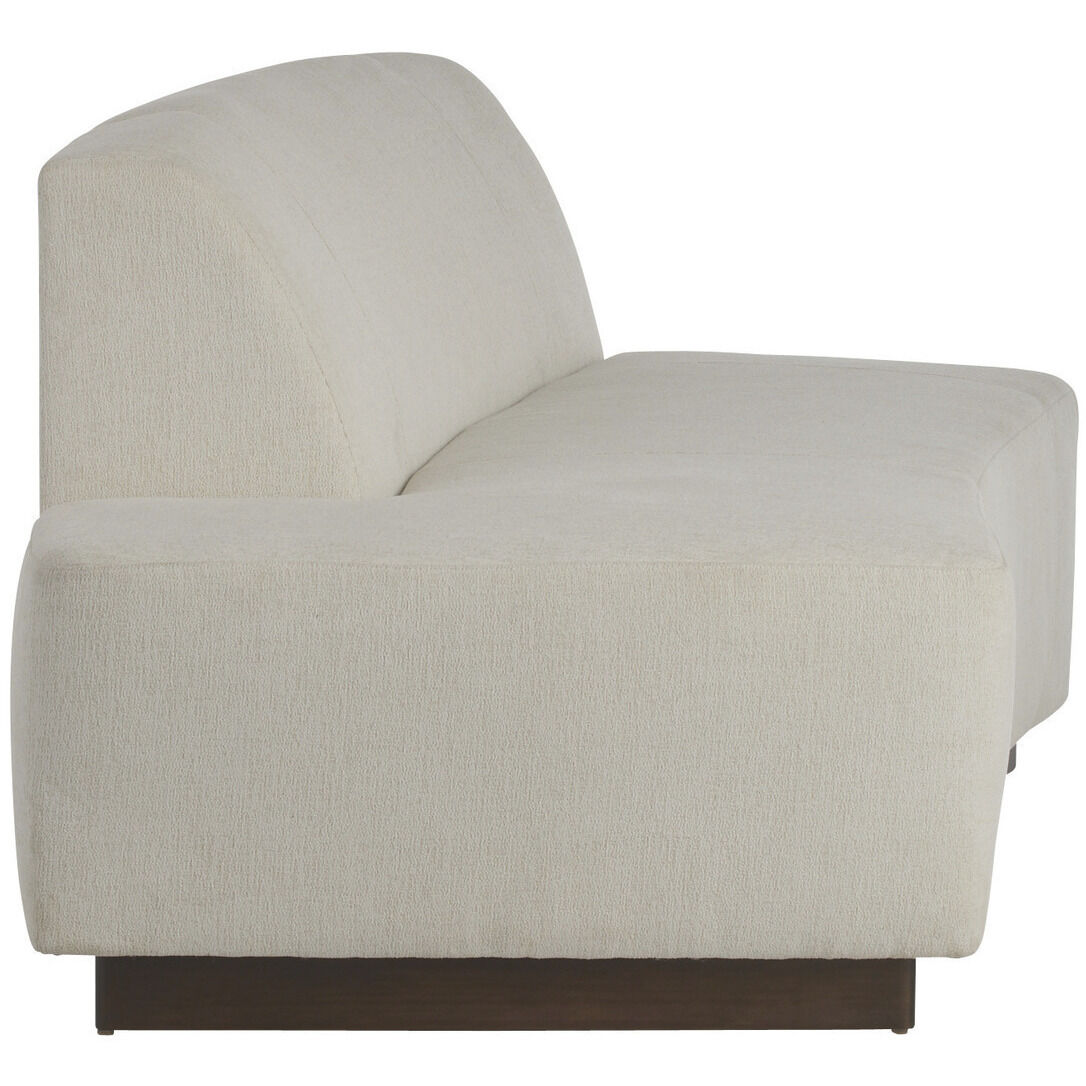 Islander Vanilla and Dark Walnut Sofa, Left