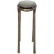 Ata 24 X 22 inch Antique Brass and Cast Glass Accent Table