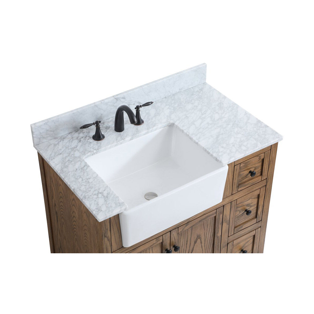 Franklin 36 X 22 X 35 inch Driftwood Bathroom Vanity Cabinet