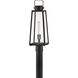 Hugh 1 Light 22 inch Black with Burnished Bronze Outdoor Post Mount