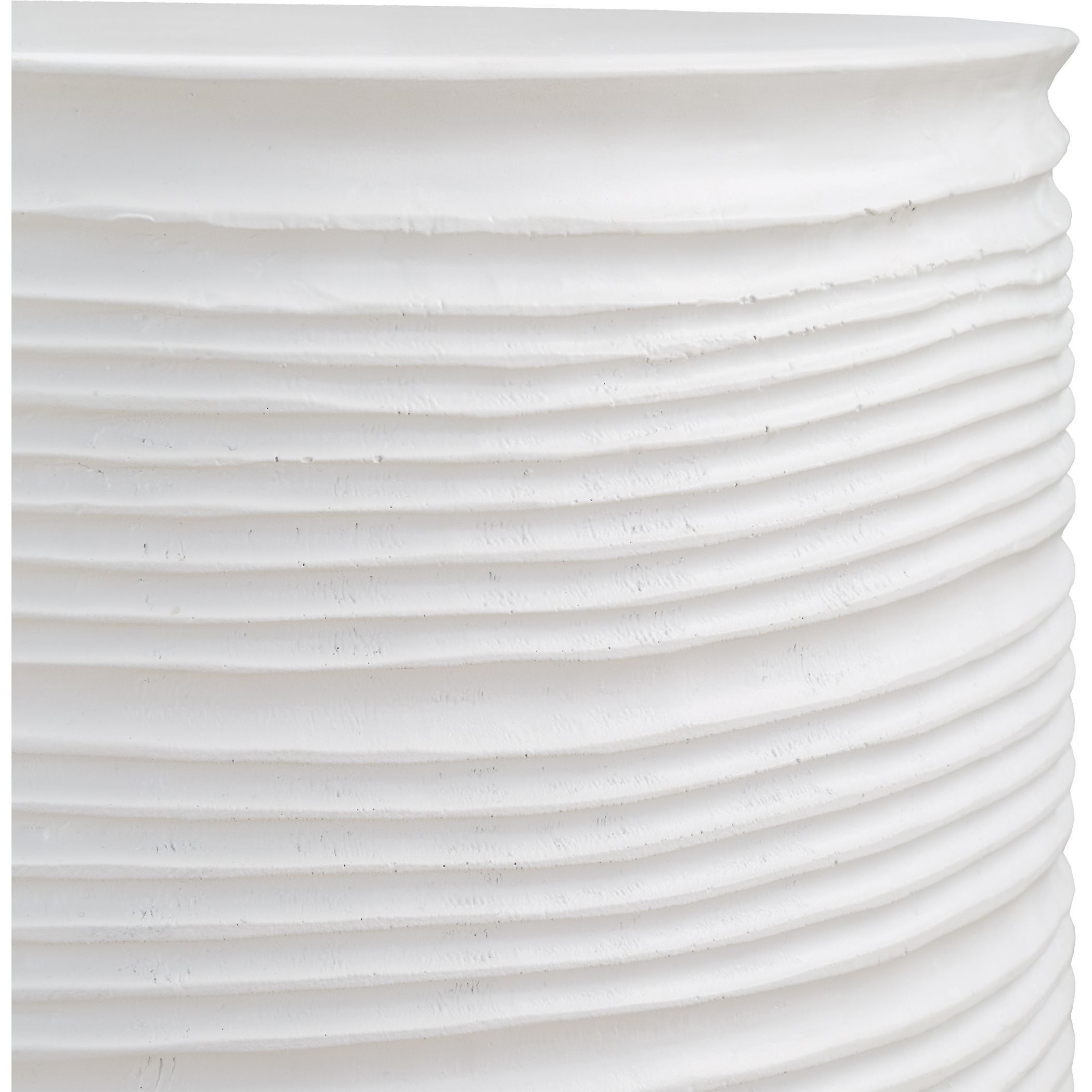 Borderline 18 X 13 inch Plaster White Drum Table