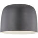 Cayne LED 12.13 inch Black and White Flush Mount Ceiling Light