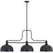 Melange 3 Light 52 inch Matte Black Billiard Ceiling Light