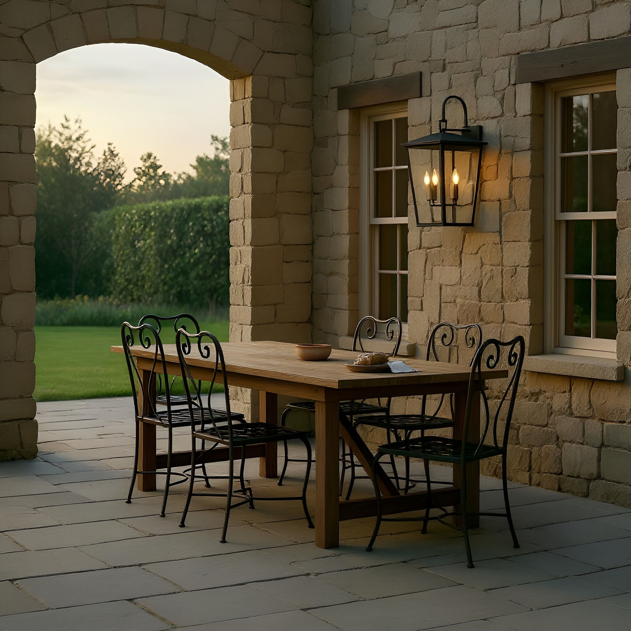 Linton 4 Light 25.63 inch Textured Black Outdoor Wall Lantern, Extra Large