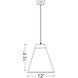 Eaton 1 Light 12 inch Polished Nickel Pendant Ceiling Light