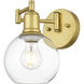 Davian 12 inch 40 watt Brass Swing Arm Wall Sconce Wall Light