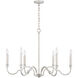 Demi 6 Light 32 inch Winter White Chandelier Ceiling Light