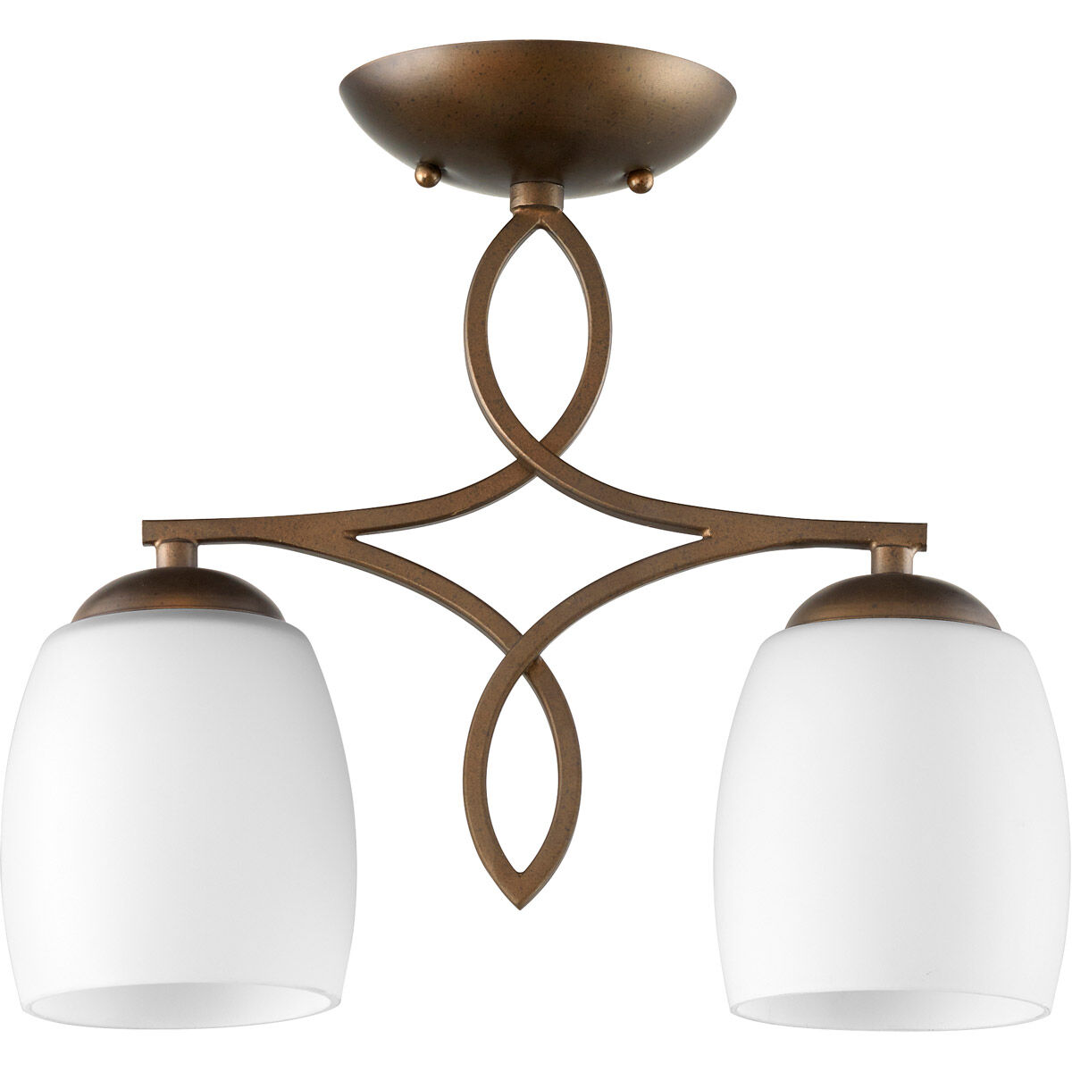 Willingham 2 Light 4.5 inch Oiled Bronze Ceiling Sink Ceiling Light, Satin Opal