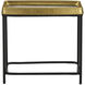 Tanay 24 X 24 inch Antique Brass and Graphite and Black Side Table