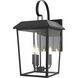 Riggs 3 Light 21.5 inch Black Outdoor Wall Sconce