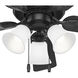 Swanson 44 inch Matte Black with Matte Black/Light Gray Oak Blades Ceiling Fan