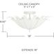 Eden 3 Light 18 inch Textured White Semi-Flush Mount Ceiling Light
