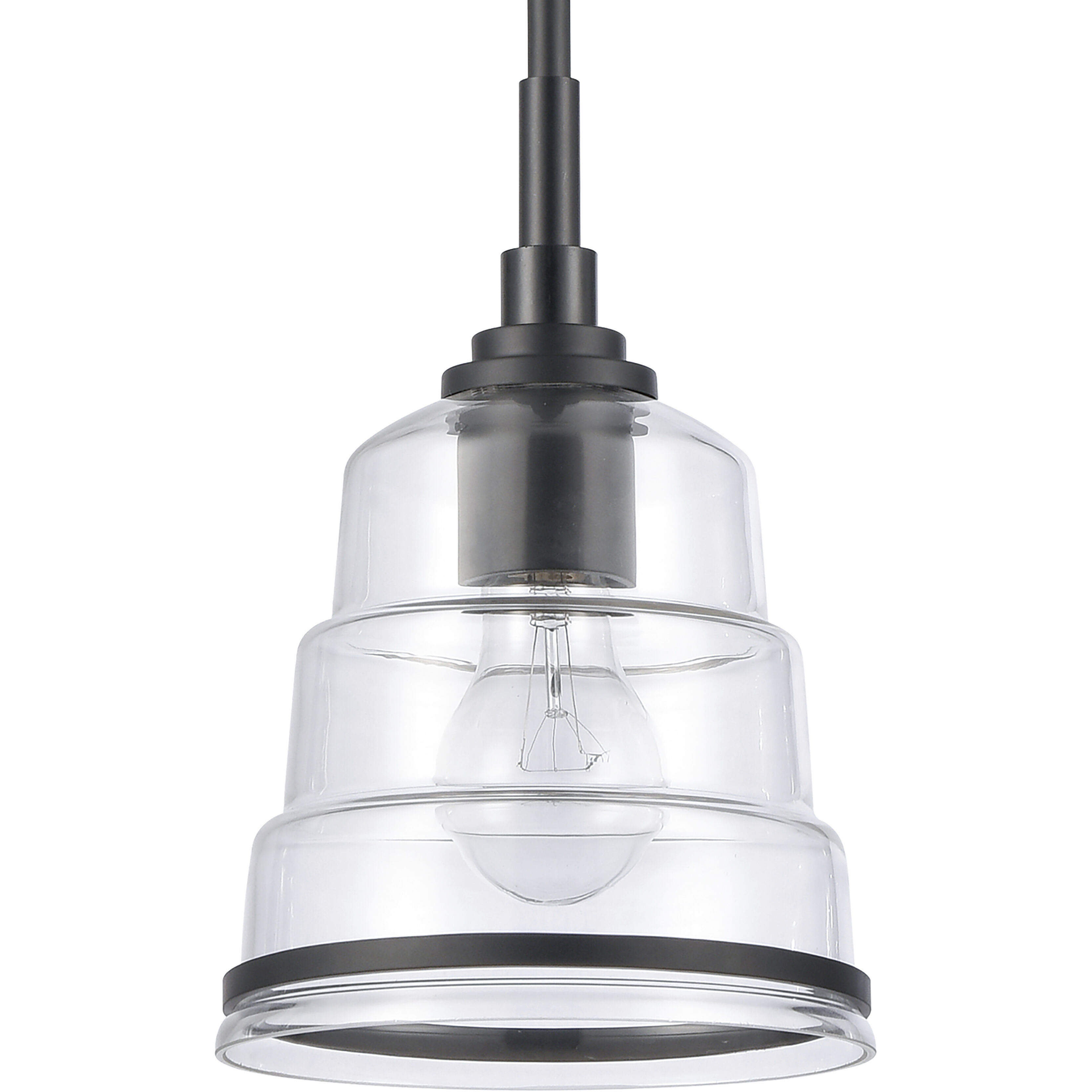 Boyer 1 Light 6.5 inch Matte Black Mini Pendant Ceiling Light