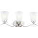 Vital 3 Light 23.5 inch Satin Nickel Bath Vanity Wall Light