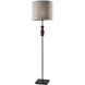 Elton 68 inch 100 watt Black and Walnut Rubber Wood Floor Lamp Portable Light