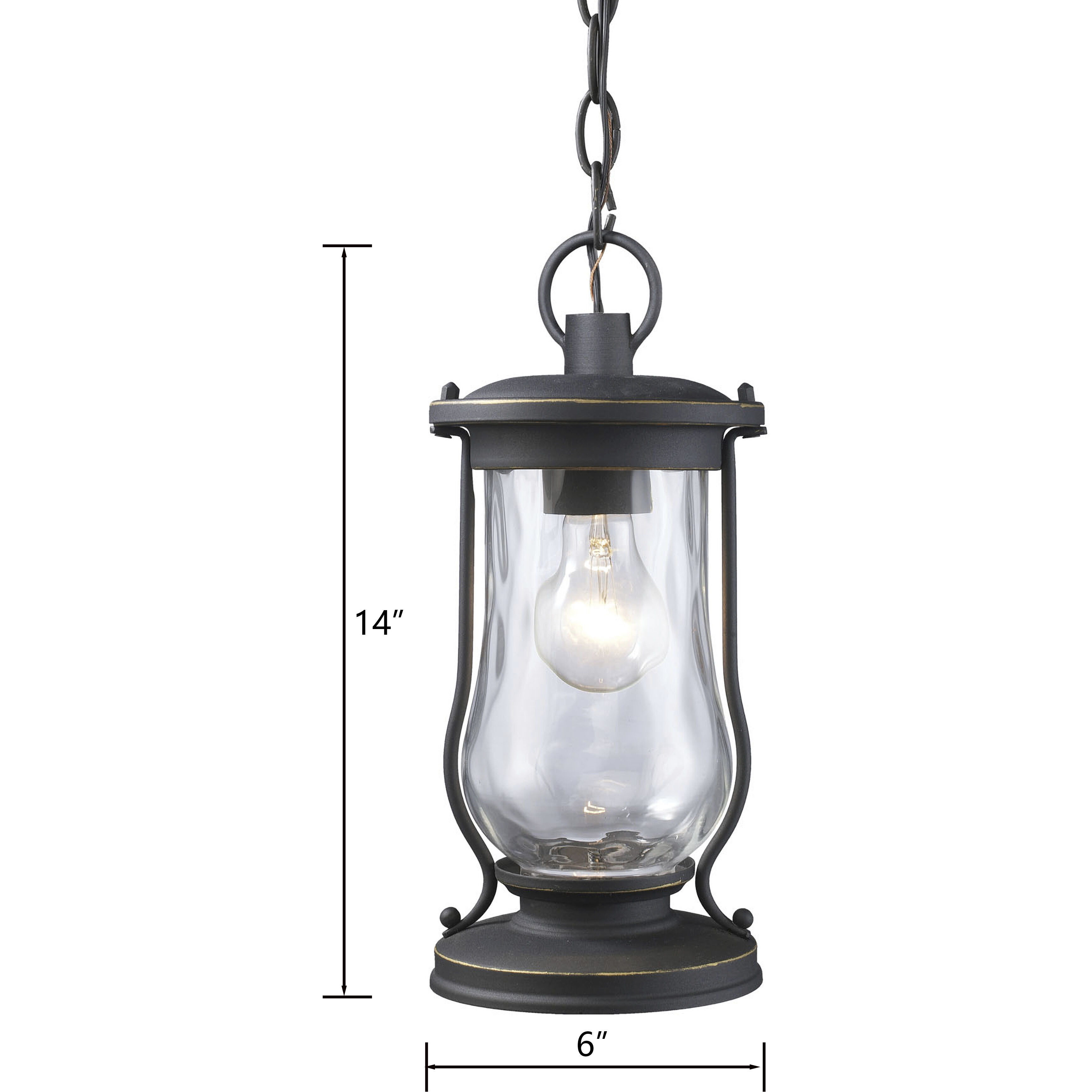 Farmstead 1 Light 6 inch Matte Black Outdoor Pendant