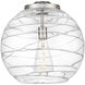 Ballston Athens Deco Swirl LED 15.75 inch Antique Brass Pendant Ceiling Light in Clear Deco Swirl