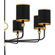Lockery 8 Light 40 inch Matte Black Chandelier Ceiling Light