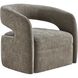 Breis Taupe Velvet Swivel Barrel Chair