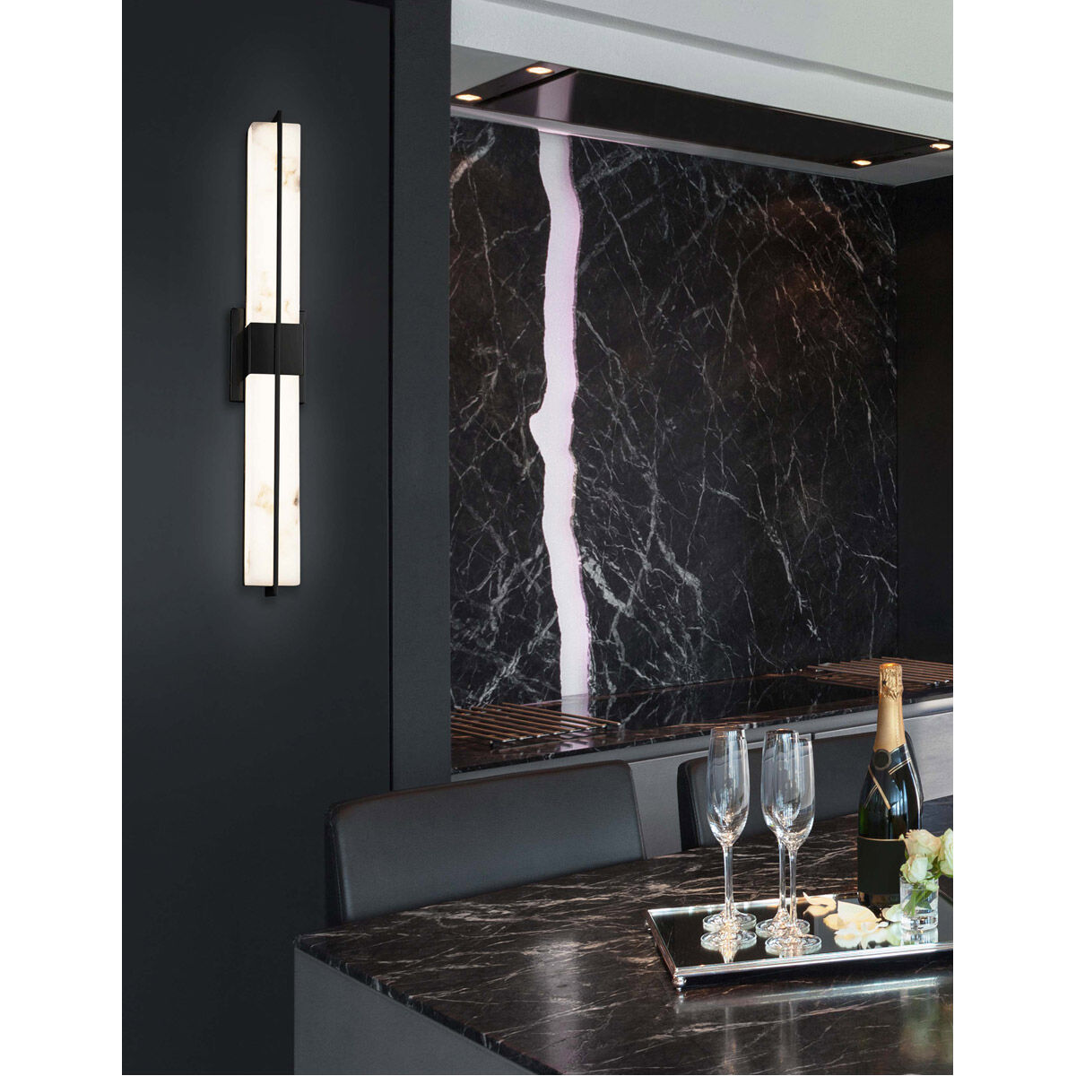 Lumenaria Linear Wall/Bath Wall Light in Matte Black