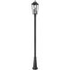 Gannon 3 Light 120.75 inch Black Outdoor Post Mounted Fixture in G9