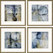 Abstract Blue and Yellow and Brown and Gray Framed Art