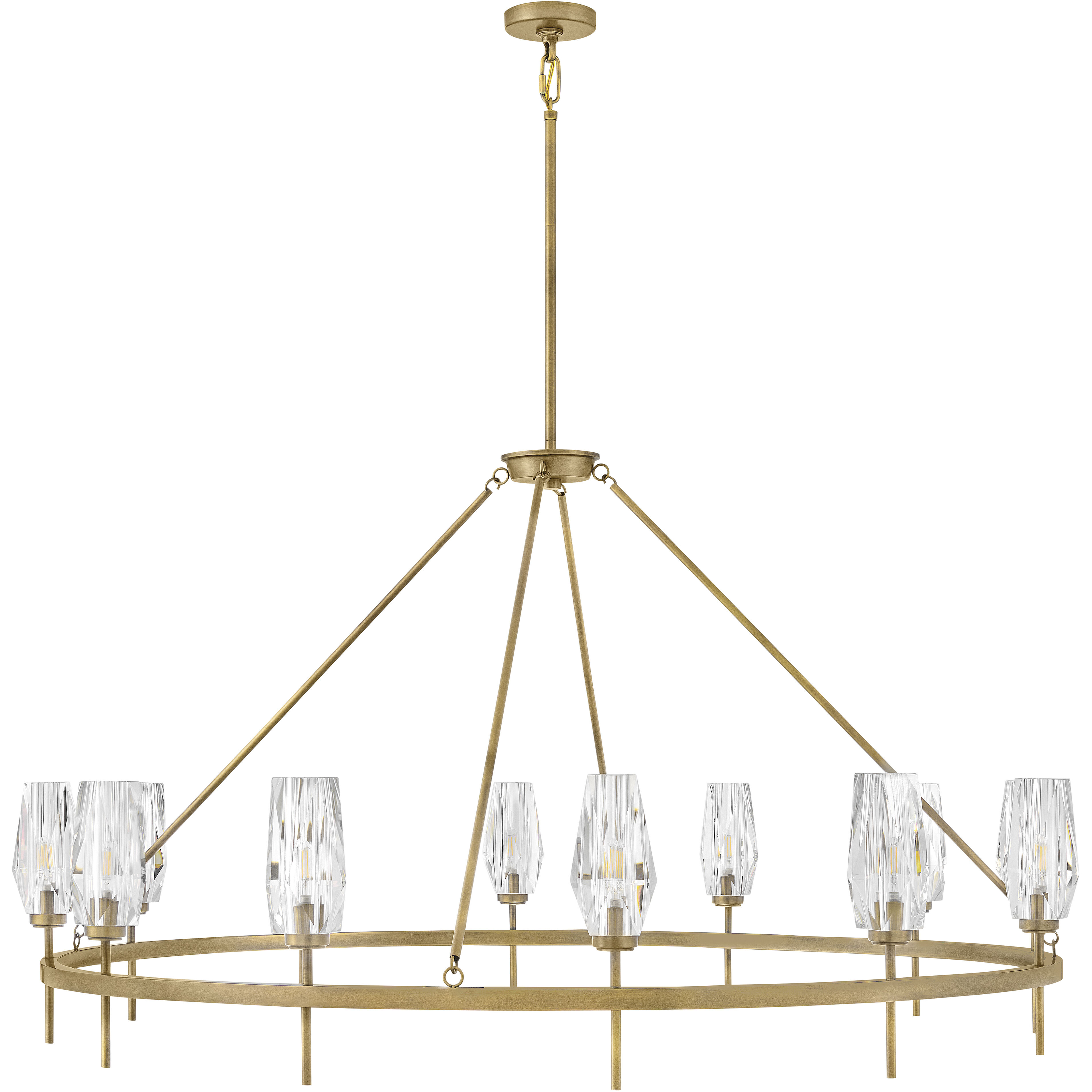 Ana 12 Light 58 inch Heritage Brass Chandelier Ceiling Light