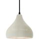 Radiance 1 Light 8 inch White Crackle and Matte Black Pendant Ceiling Light