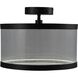 Cora LED 14.96 inch Black and Black Semi Flush Mount Ceiling Light