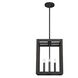 Squire Manor 4 Light 12 inch Matte Black Pendant Ceiling Light