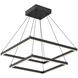 Piazza LED 23.63 inch Black Chandelier Ceiling Light