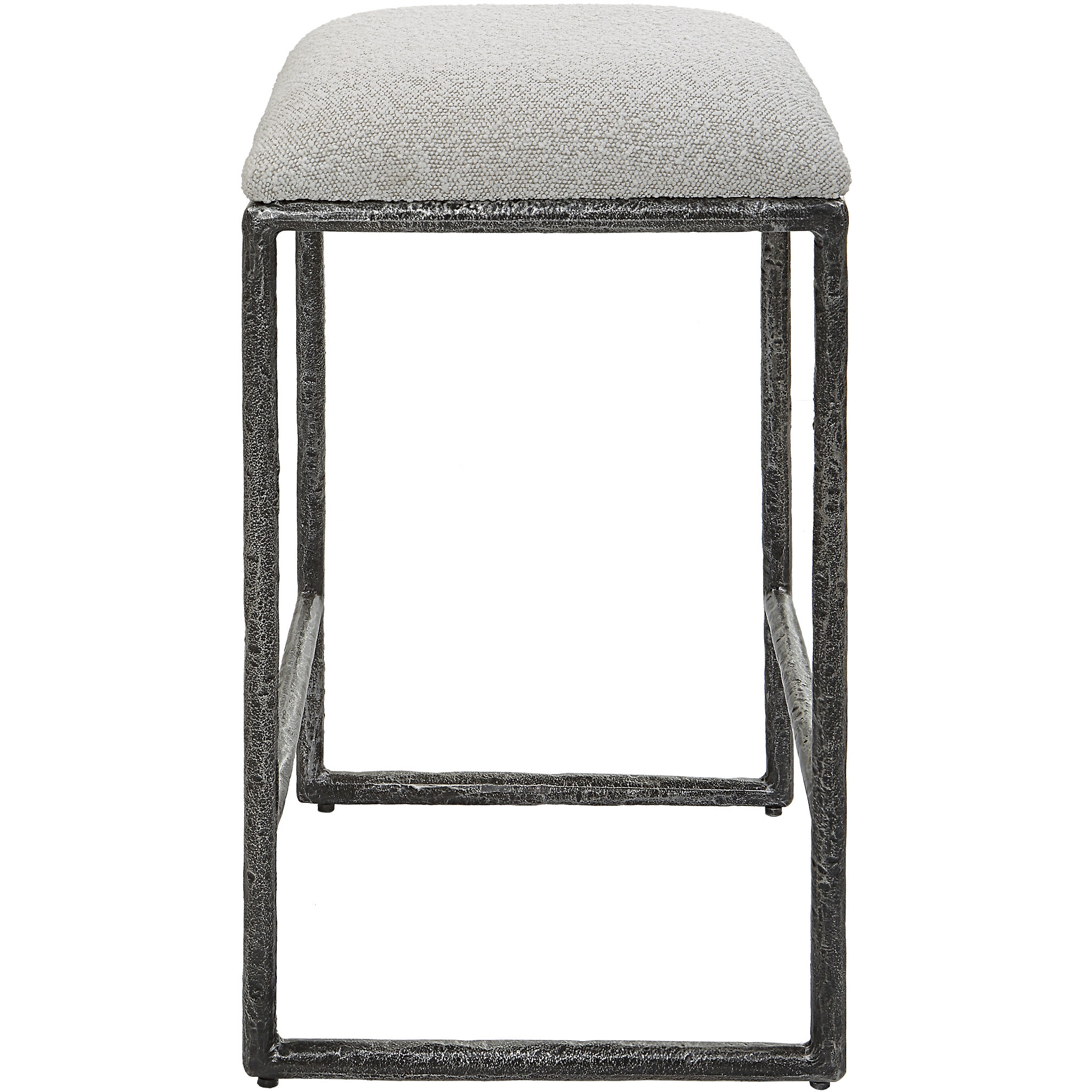 Brisbane 26 inch Distressed Charcoal with Ivory and Warm Gray Counter Stool