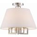 Westwood 5 Light 16 inch Polished Nickel Semi Flush Ceiling Light