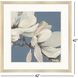 Magnolia on Blue Blue and Brown and Gray and White Framed Art