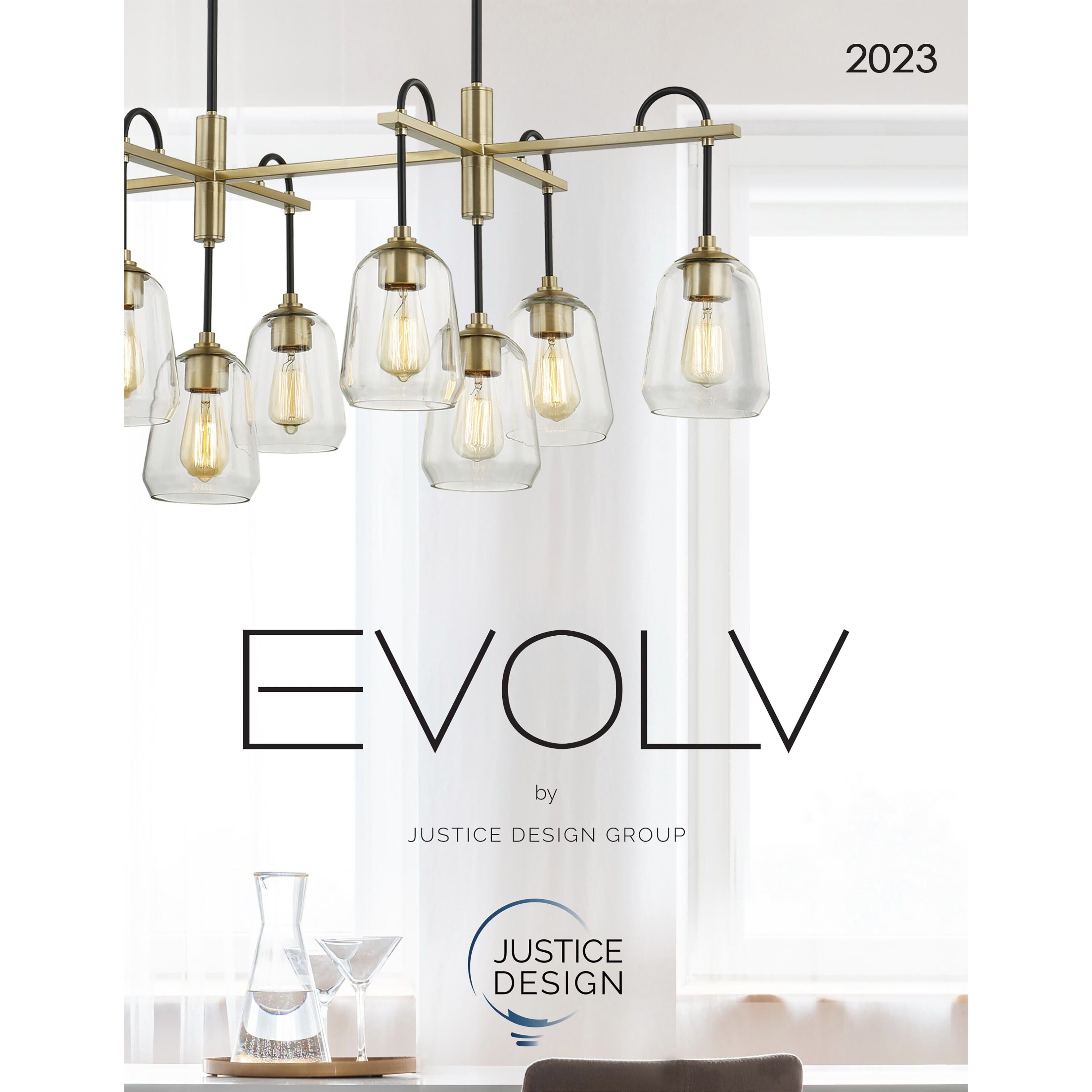 Fusion Collection - Arcwell 22 inch Clear Glass Chandelier Ceiling Light