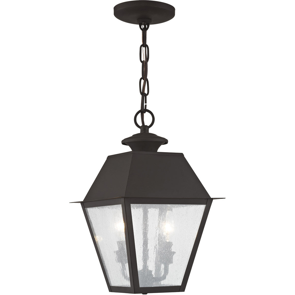 Mansfield 2 Light 9 inch Bronze Outdoor Pendant Lantern