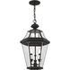 Georgetown 3 Light 13 inch Black Outdoor Pendant Lantern