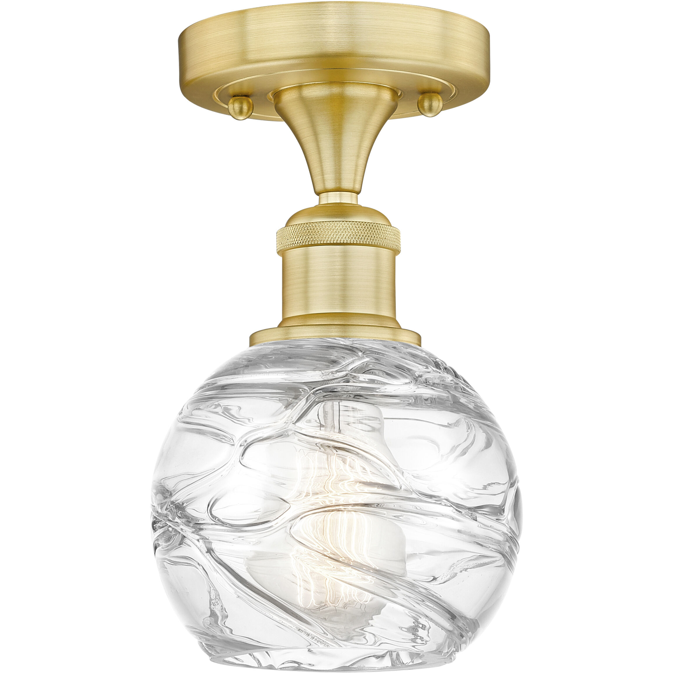 Athens Deco Swirl 1 Light 6.00 inch Semi-Flush Mount