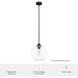 Xidane 1 Light 12 inch Matte Black Pendant Ceiling Light