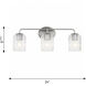 Eisele 3 Light 24 inch Satin Brass Vanity Light Wall Light, Medium
