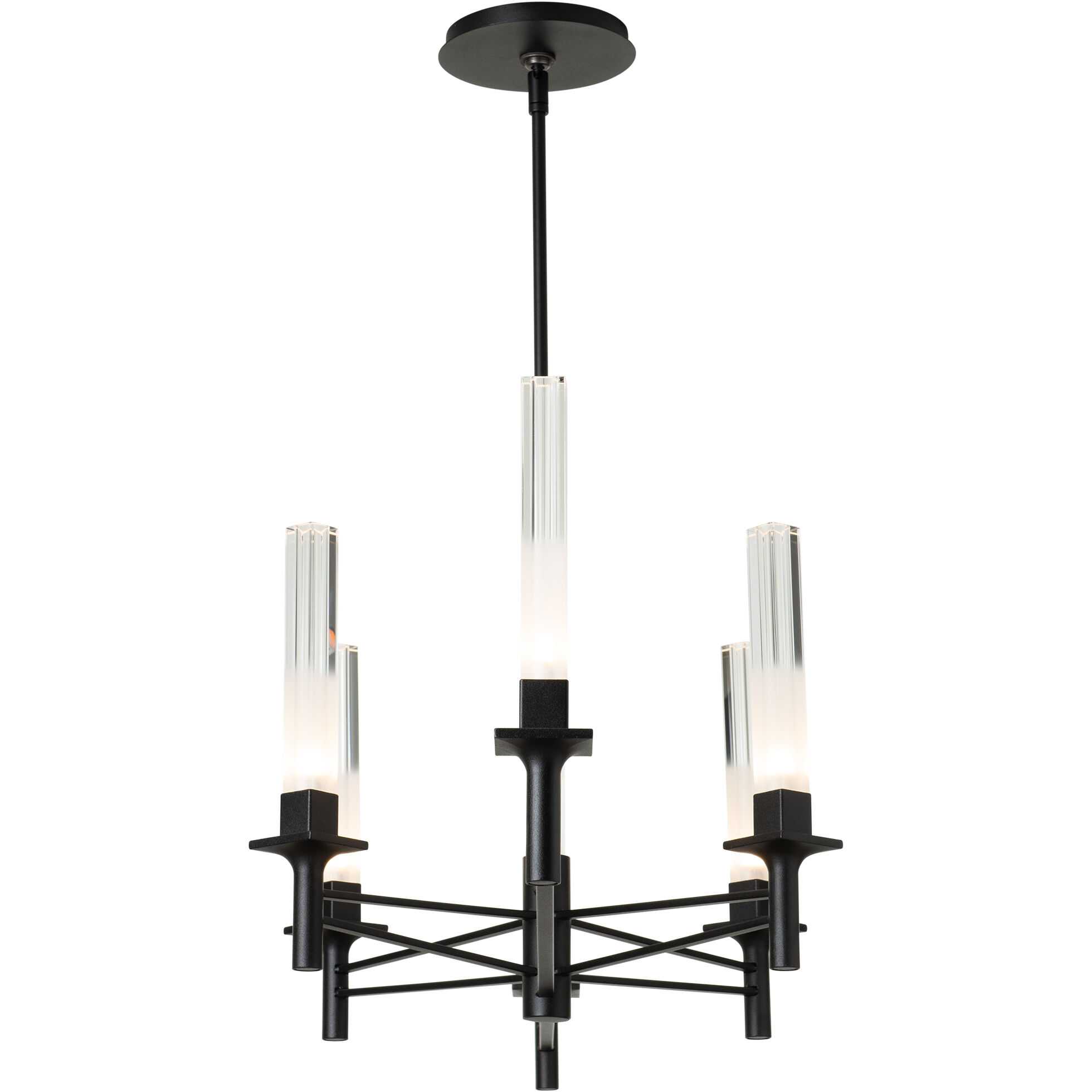 Truss 6 Light 49.5 inch Black Linear Chandelier Ceiling Light