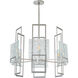 Geo 6 Light 31.3 inch Sterling Pendant Ceiling Light in Clear